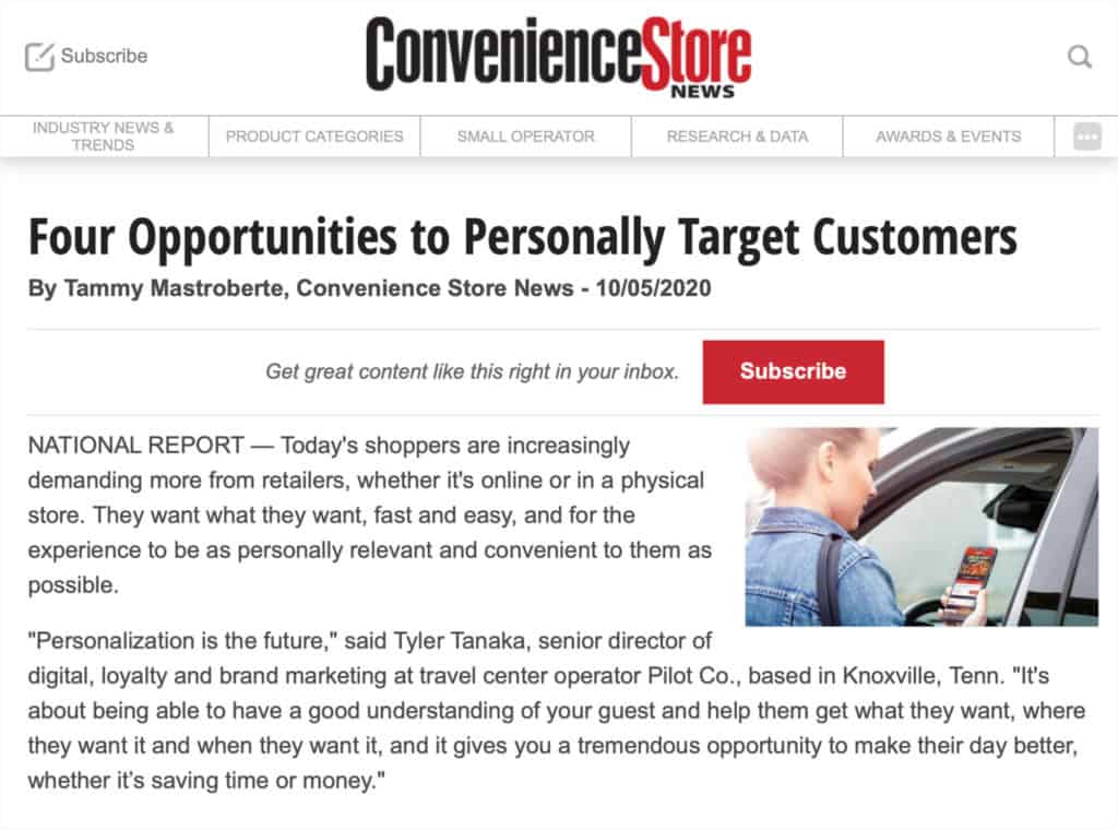 CSN Four Opportunities to Personally Target Customers