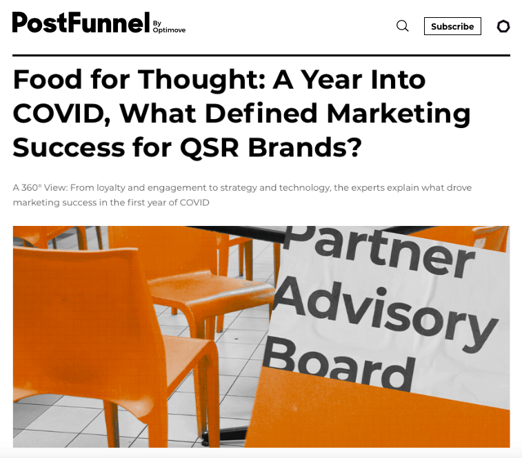 Food for Thought: A Year Into COVID, What Defined Marketing Success for QSR Brands?