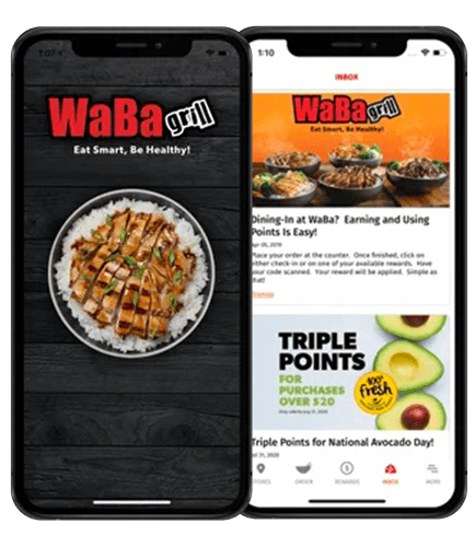 Waba Grill App Screen