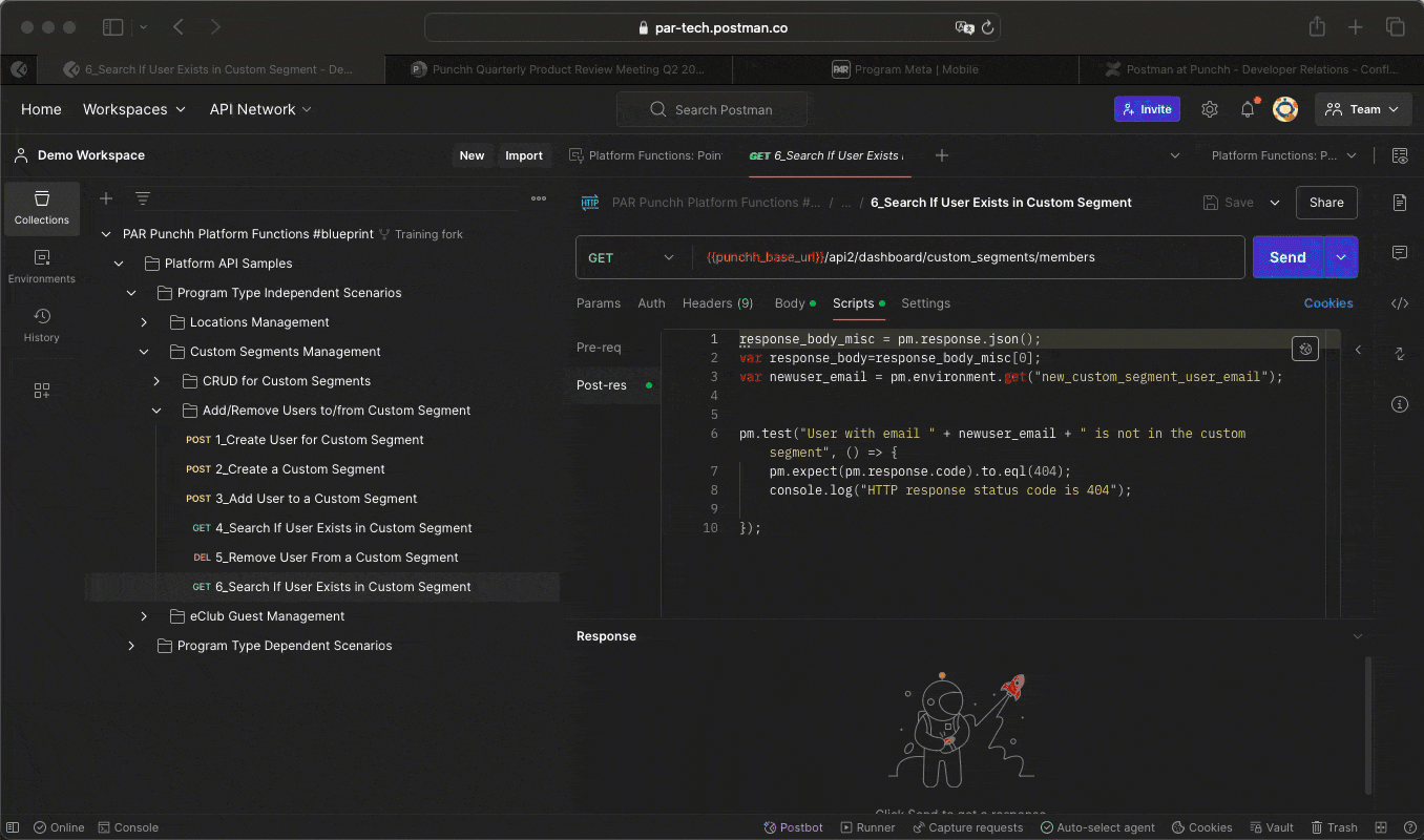 select the environment and then run the code is explained