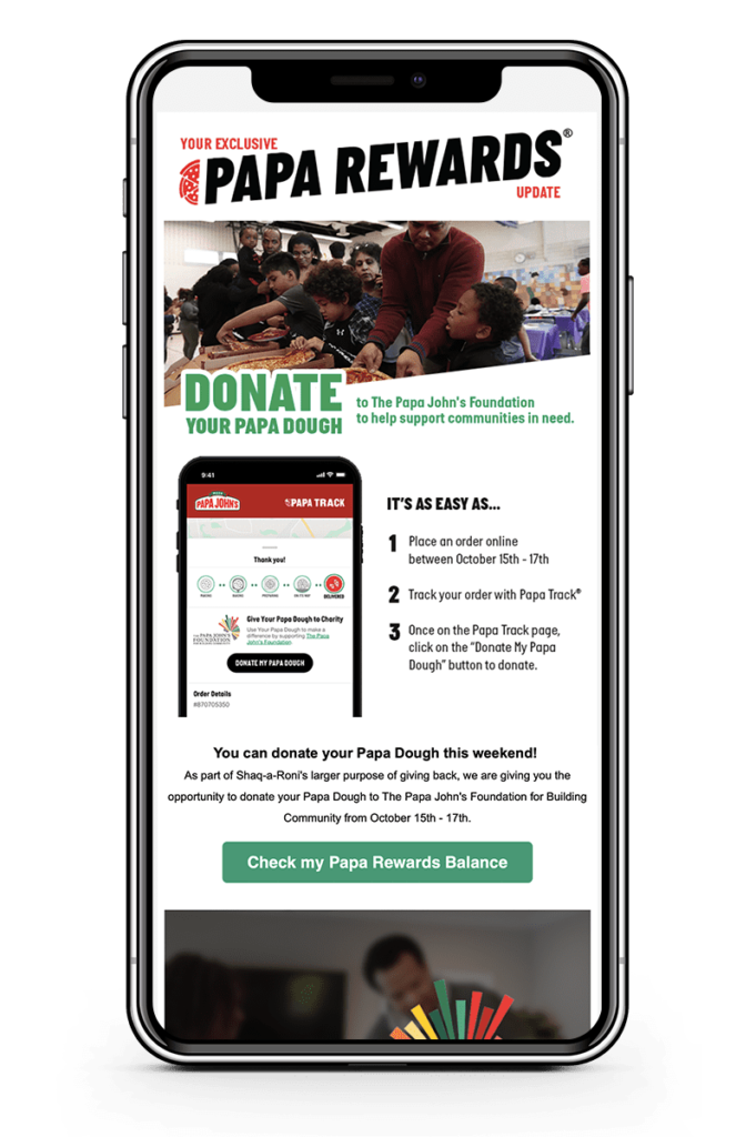 Papa John Rewards iPhone