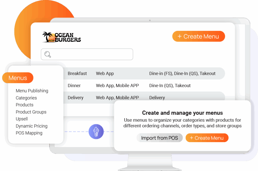 PAR Ordering menu management
