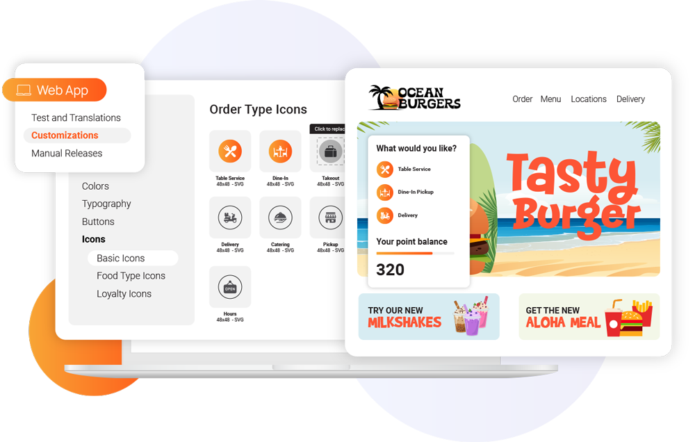 PAR Ordering icon interface