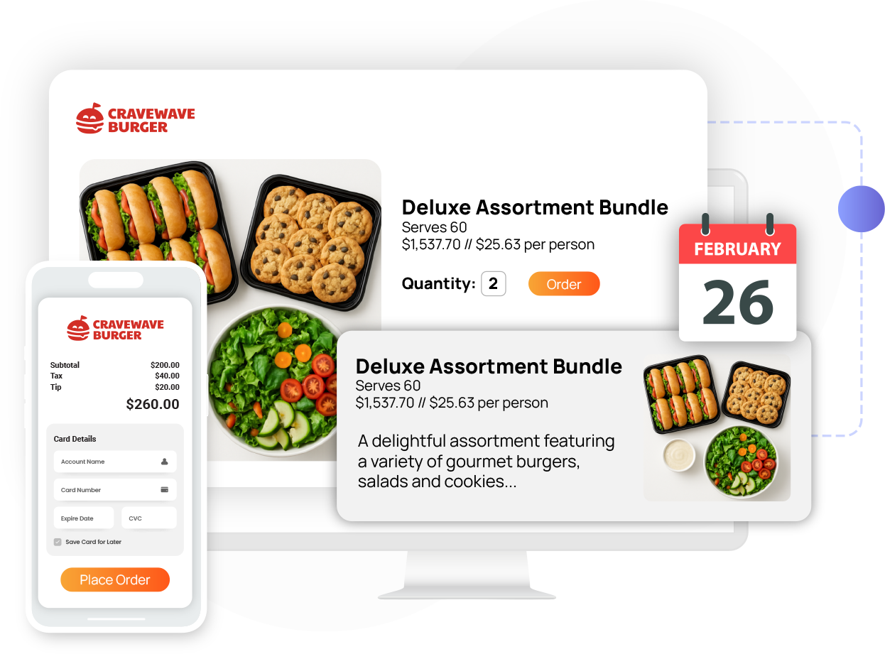 PAR Catering Ordering Screens